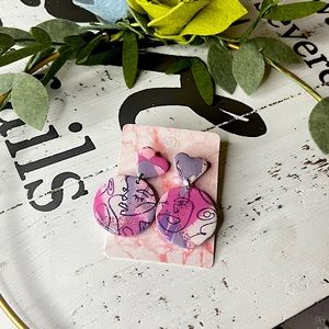Handmade polymer clay earrings